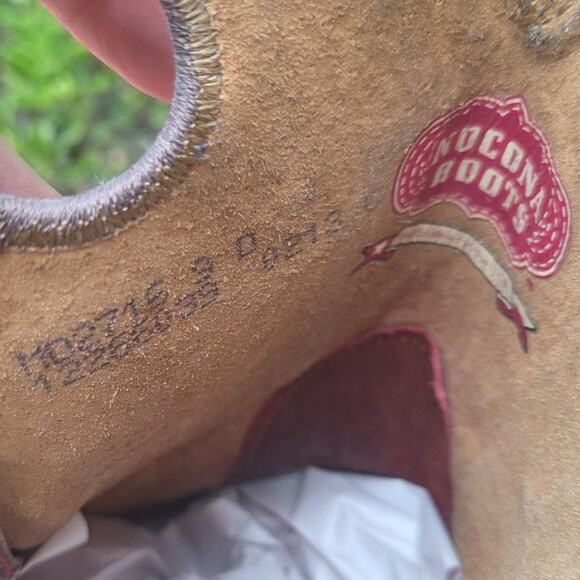 Nocona Red Dirt Country Concert Cowboy Boots USA Made Roughout Leather 9D main image 10